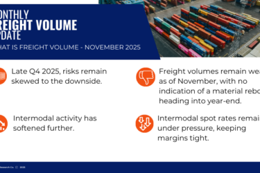 Monthly Freight Volume Update November 2025