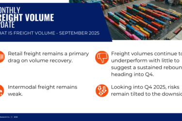 Monthly Freight Volume Update September 2025